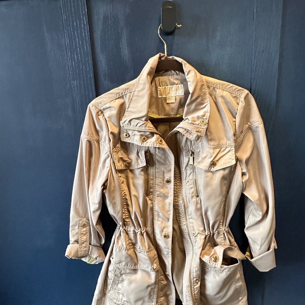 Michael Kors, Beige Long Sleeve, Size S, Detachable Hood